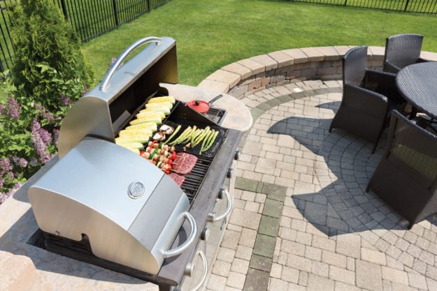 pavers grilling station